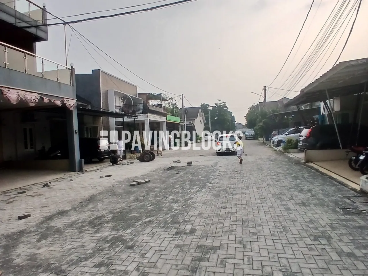 Foto proyek pemasangan paving block